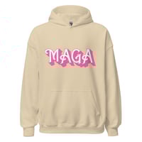 Image 3 of MAGA Make America Great Again Hot Pink Retro Unisex Hoodie Trump 2024