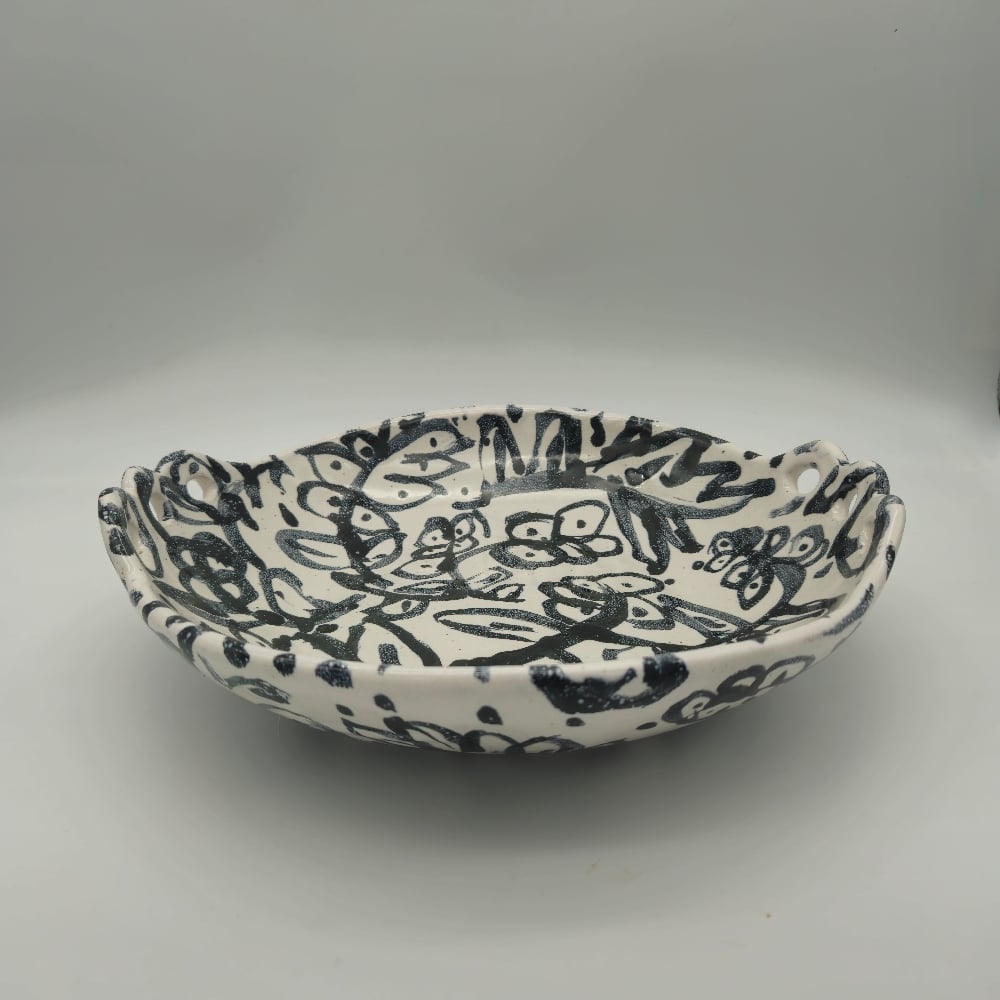 Image of FLOWERS FORAGE BOWL - LARGE