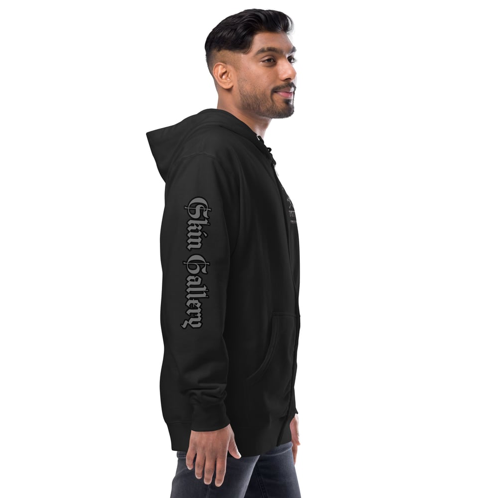 Skin Gallery Brand Unisex fleece zip up hoodie