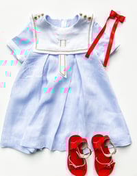 Image 2 of Linen Seaside Portrait Dress & Bubble