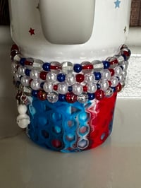 Image 2 of Ducky 4th of July Memorial Day Patrotic Red White and Blue Tumbler Bracelet Stack