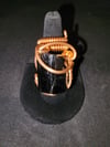 Adjustable Black Tourmaline Ring #5, Taquaral, Brazil