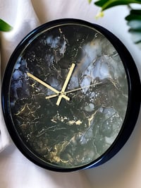 Image 2 of 12” Wall Clock Epoxy Resin Art 'The 000'