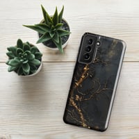 Image 17 of Gold and Black Tattered Texture Gnarled Roots Goth Inspired Tough case for Samsung®