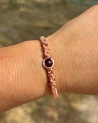 Image 1 of Red Garnet Copper Bracelet ❤️‍🔥