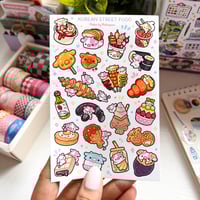 Image 3 of World's Food Tour | Korean Street Food | Matte Sticker Sheet