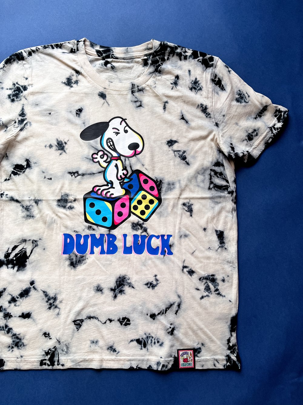 Image of Tie Dye Organic Dumb Luck Dog Tee