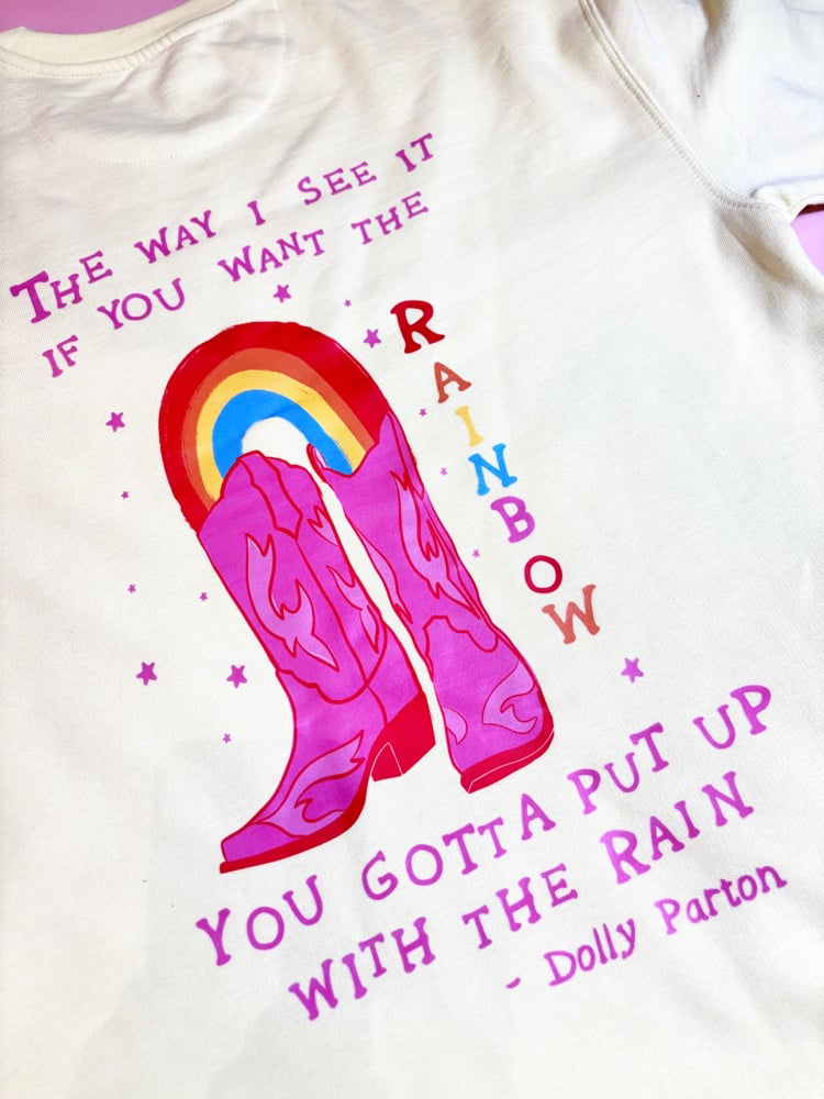 Image of Rainbows and rain adult and mini (matching) 