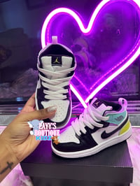 Image 1 of Jordan 1 Mid Pastel Black Toe