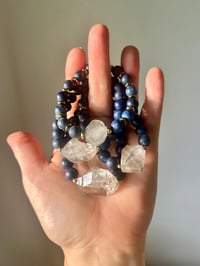 Image 1 of *new* LAPIS, QUARTZ + PYRITE bracelets