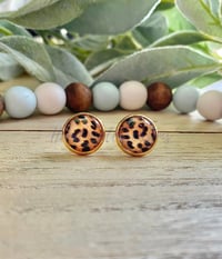 Image 1 of Leopard Cabochon Studs 