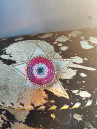 Image 3 of Woodstock cross body/ passport bag - Black and pink