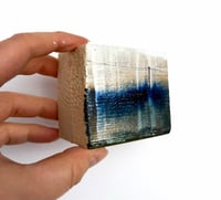 Image 6 of Tiny Silver Sky Telegraph Pole Landscape on wooden block