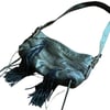 Patrick Stephan Spiral Zip Tassel Cow Hide Leather Bag  