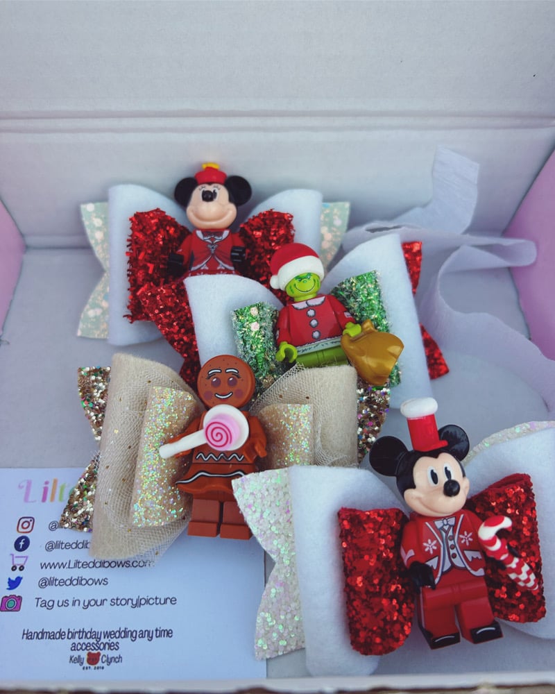 Image of Christmas Lego bows (mid October dispatch)