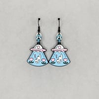 Image 2 of UFO (Unidentified Feline Object) Earrings