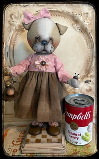 Image 4 of Tilly the Folk Art Puppy Dog spring doll 