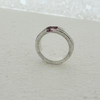 Image 3 of Sandcast Pink Sterling Sapphire Ring