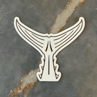 Tuna Tail Sticker (white)