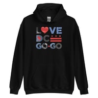 Image 2 of LOVE DC GOGO "GREASE" LEATHER & DENIM Unisex Hoodie