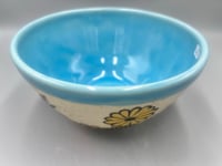 Image 2 of Ceramic Hummingbird Floral bowl- Leslie Krist