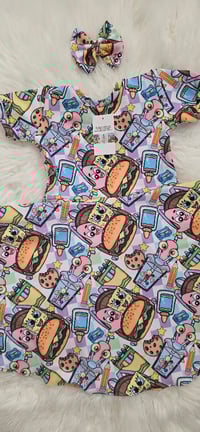 Image 4 of Bob sponge dress and bow short sleeve 