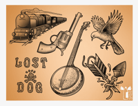 “Lost Dog flash” print