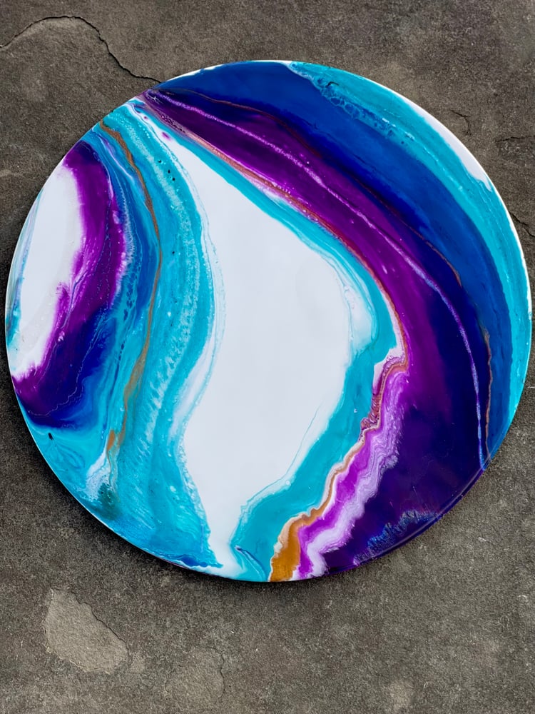 Image of 20” Teal & Purple Abstract 