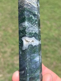 Image 6 of Moss Agate Generator With Druzy Pockets #2552