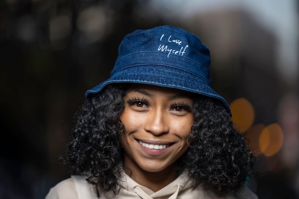 Image of Dark Denim ILoveMyself Bucket Hat