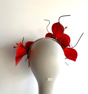 Image of Orange flower headpiece #2