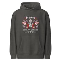 support stares hoodie grey