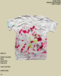 Image 2 of HAND DYED ODARO COLLECTION PINK T-SHIRT