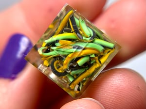Image of Twirls of PLA 7-piece dice set (inked to order)