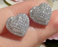 Bling Heart Studs 