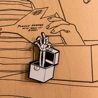 Image 2 of NO THING Glow-in-the-Dark 2" Enamel Pin! Addams Family Tribute