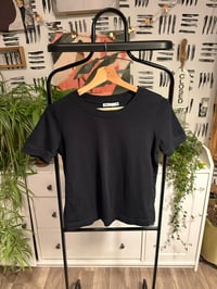 Image 1 of Zara thick crop  band neck and sleeve tee