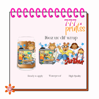 Arthur TV UV DTF Cup wrap 
