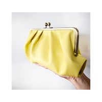 Image 1 of Buttercup Pleated Leather Clutch 