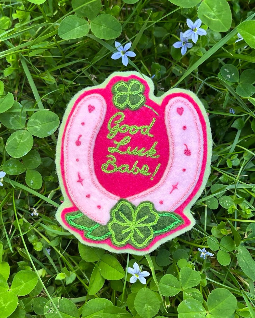 Image of Good Luck Babe! Felt Patch