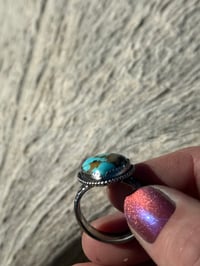 Image 2 of Kingman Bloom Turquoise Ring (Discounted)