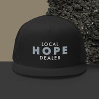 Image 2 of Black "Local Hope Dealer" embroidered trucker hat!
