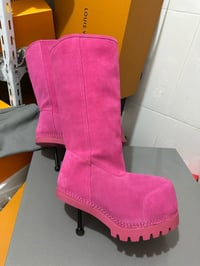 Image 4 of TEDDY HEEL BOOTS