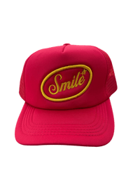 Red and Gold Smile Trucker 