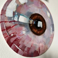 Image 4 of “brown eye” - circle acrylic painting 
