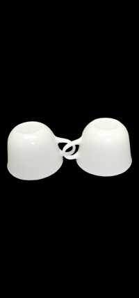 Image 2 of Set of 2 pyrex Opal White Milk Glass Coffee/Tea Mugs