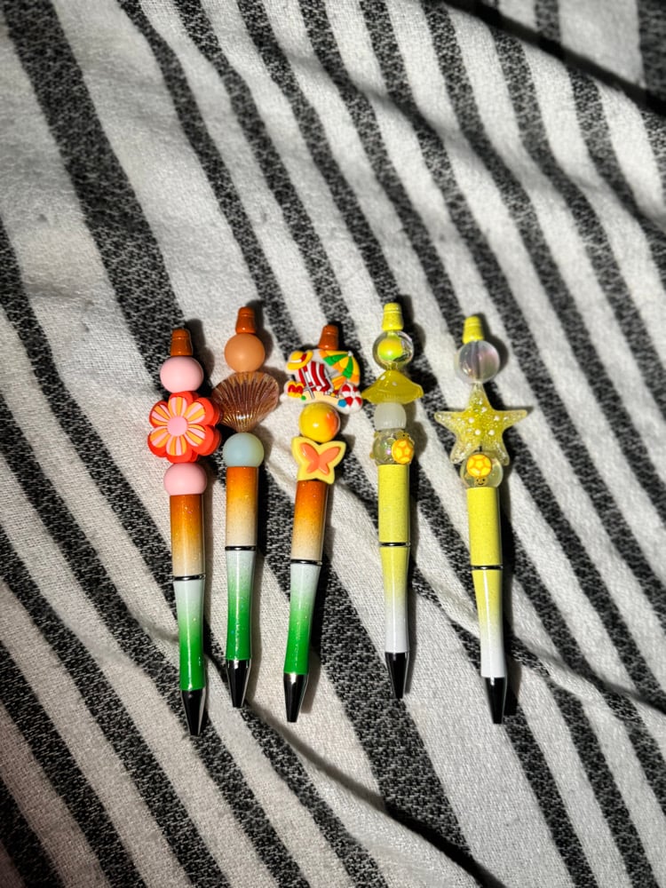Image of Beaded Pens w Charms (spring/summer)