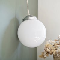 Image 3 of Suspension Opaline Blanche Grand Format 