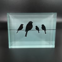 Image 2 of Birds Glass Block