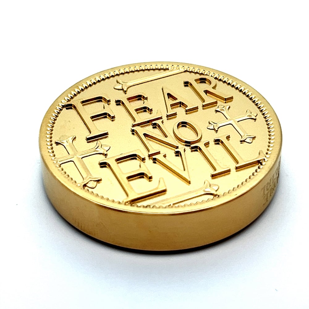 Image of Fear No Evil Coin - Brass
